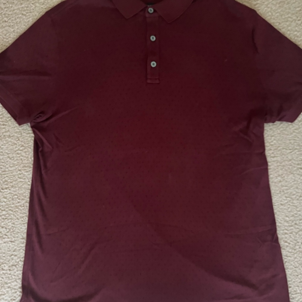 Banana Republic Deep Burgundy Polo Shirt